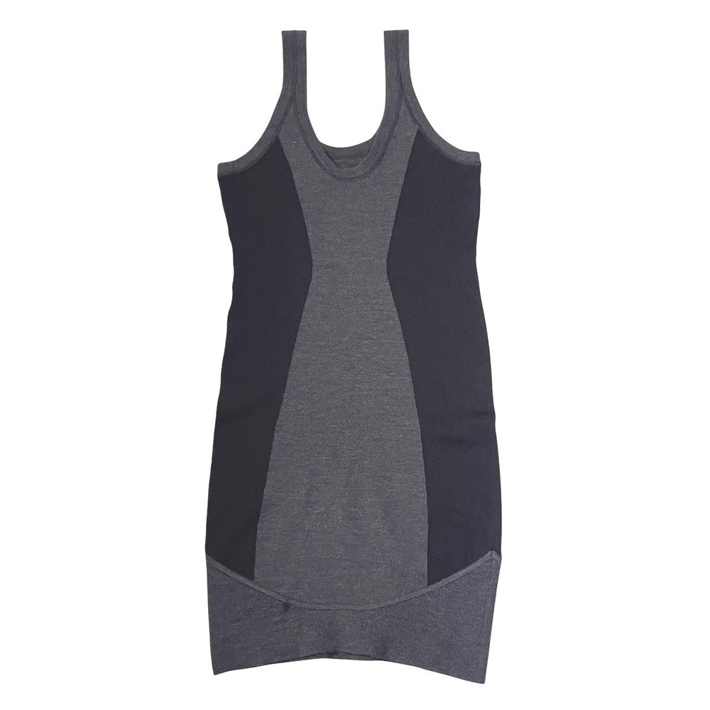 Alexander Wang Women Gray Colorblock Wool Bodycon Mini Dress Size Small Stretch - Picture 10 of 15